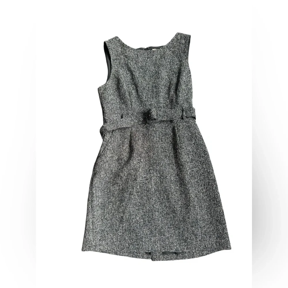 Banana Republic Charcoal Belted Mini Dress Size‎ 12 - Picture 3 of 7